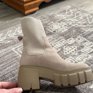Steve Madden Taupe Ankle Booties